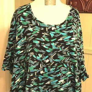 5x Ulla Popken Knit Top - Roomy, Cheerful Print